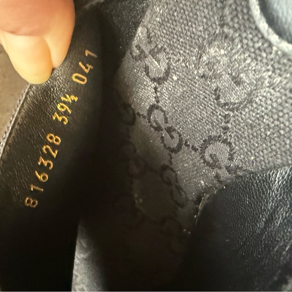 Gucci Black Wedge Sandals with Horsebit  Size 39.5 - Picture 6 of 12